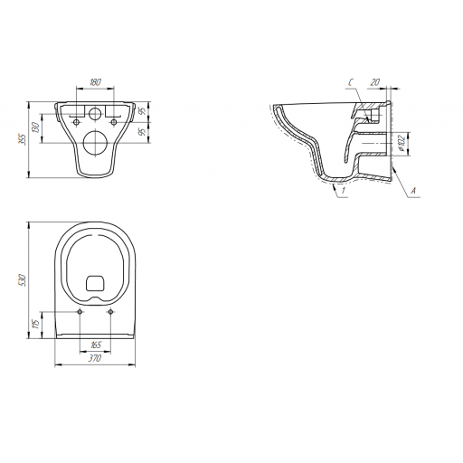 Комплект инсталляции с подвесным унитазом Церсанит Link Pro + City CO DPL EO slim с сиденьем и кнопкой 64277